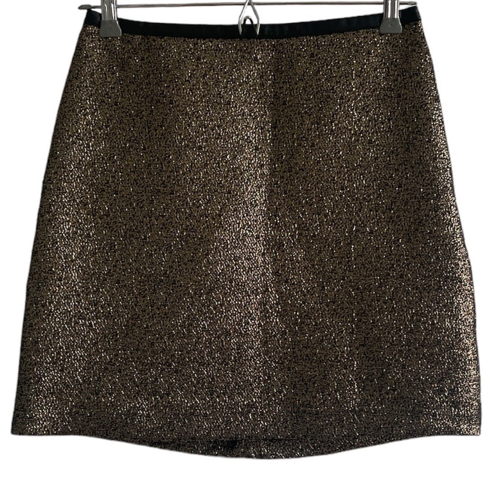 Oasis Gold A Line Mini Skirt